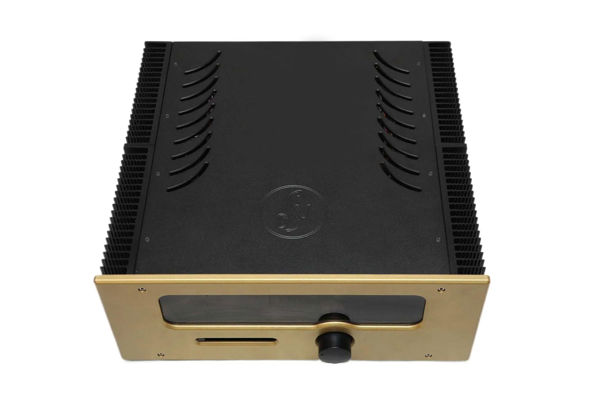 HT-120 seen from above, the ventilated black top cover and the brass fascia